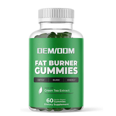 Customized Vegan Fat Burner Gummies Green Tea Metabolism Booster Supplements