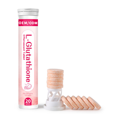 Skin Whitening Effervescent L Glutathione Tablets Pills Strawberry Flavor