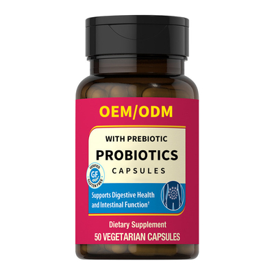 CFU Vegetarian Raw Supplements OEM Prebiotic & Probiotic Capsules 100 Billion