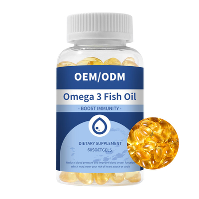 ODM Fatty Acid Omega 3 Fish Oil Capsules Softgel Improve Brain Health