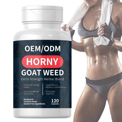 OEM Super Strength 1000mg Horny Goat Weed Capsules With Maca Root And Ginseng