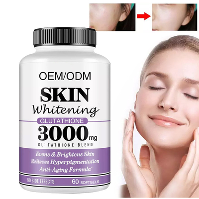 60pcs Glutathione 500mg Beauty Skin Whitening Capsules Customized Form