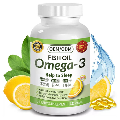 60 Softgels Omega-3 Fish Oil 1200 Mg Supports Healthy