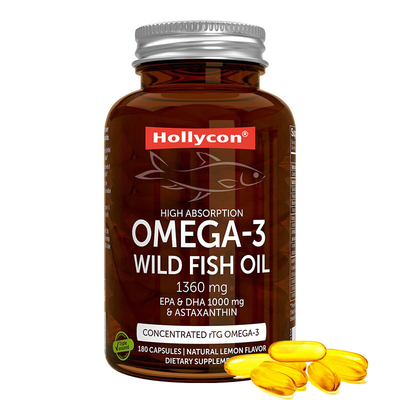 COA Fish Oil Omega 3 Softgel Capsules Supports Eye Heart Healthcare Supplements