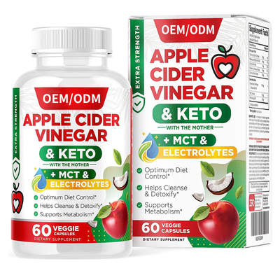 Extra Strength Apple Cider Vinegar Capsules Gluten Free Supplement