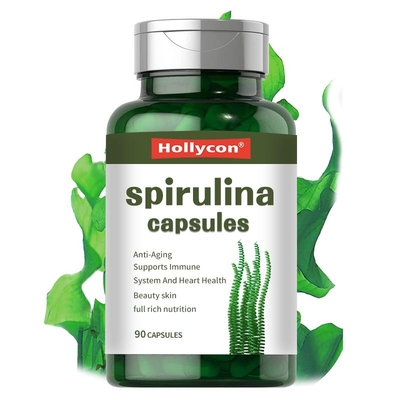 Anti - Aging Beauty Skin Spirulina Capsules Control Blood Pressure