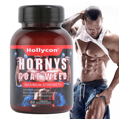 Private Label Healthcare Supplements OEM Support Energy Muscle Hornys Goat Weed Tablets