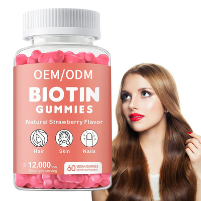 Private Label Skincare Biotin Vitamin Gummies Hair Skin And Nails Regrowth Gummies Capsules