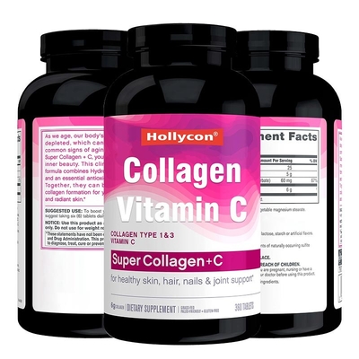 Collagen Supplements OEM Hair Skin And Nail Support Organic Vitamin C Tablets