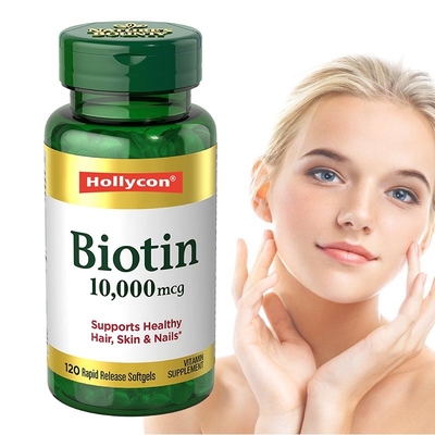 60PCS Supplements OEM Supports Healthy Hair Skin And Nails Biotin Softgels Capsules