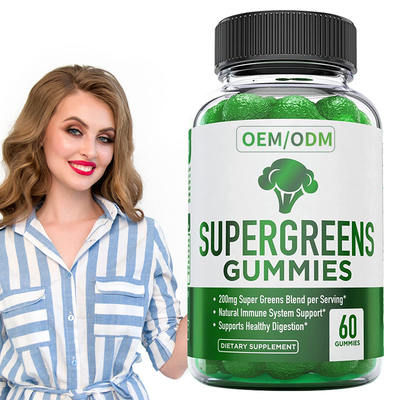 Super Green Gummy Vitamin Essential Vitamins And Minerals Plant Based Immune Support Dietary Supplement
