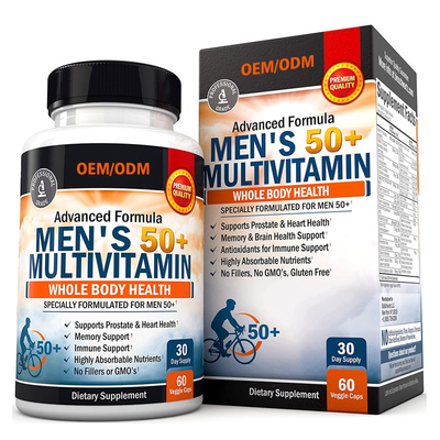 Custom Flavor Men'S Multivitamin For Energy Focus Performance Zinc Calcium Magnesium Multivitamin Capsules