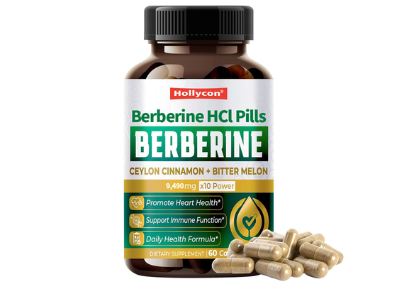 HALAL Berberine HCL Capsules Immune System Booster Supplement Support For Weight Management