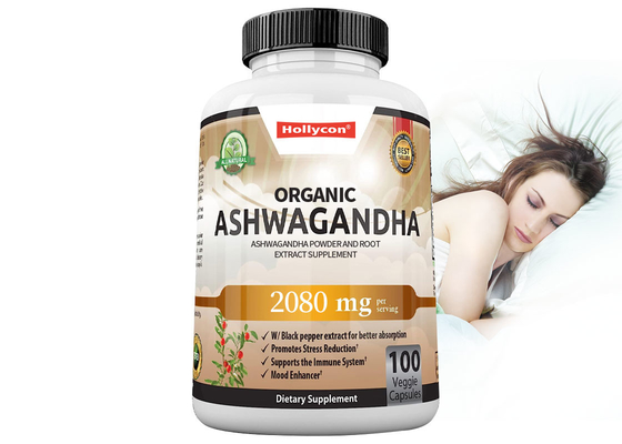COA Organic Ashwagandha Capsules Male Enhancement Supplements Helps To Relieve Stress 100pcs