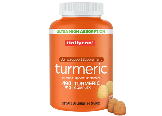 HALAL Supplements OEM Turmeric Curcumin Gummies Dietary Supplements 90pcs Joint Health Support