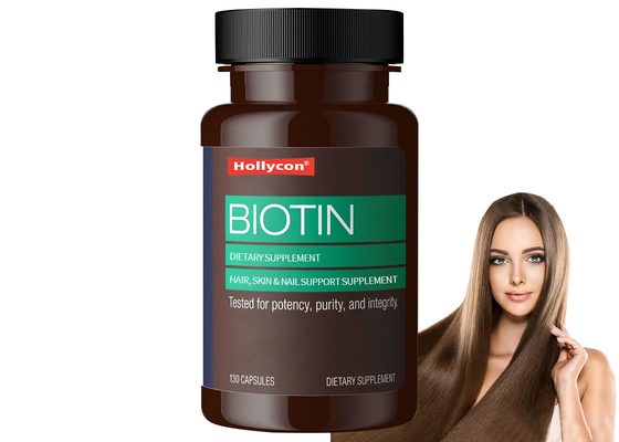 Dietary Supplement Biotin Capsules 130PCS Support For Hair Skin  Nails Health