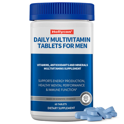 Private Label Daily Multivitamin Tablets For Men Vitamins, Antioxidants And Minerals Mens 50+ Multivitamins Supplement