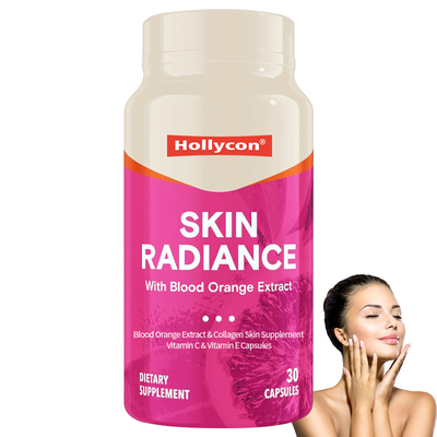 OEM Skin Radiance Capsules Blood Orange Extract Collagen Skin Supplement Vitamin C  Vitamin E Capsules