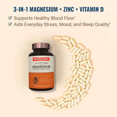 Supplier Magnesium Glycinate Capsules Magnesium Supplement Help sleep Support bone heart health Boost Immune