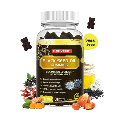 Supplier Black Seed Oil Irish Sea Moss Gummies Ashwagandha Extract Immune Support