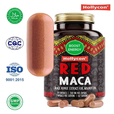 Organic Red Maca Root Capsules Male Enhancement Pills Boost Energy