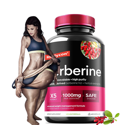 OEM Berberine Capsules Berberin HCL Appetite Suppressant Supplement Slimming Pills For Losing Weight