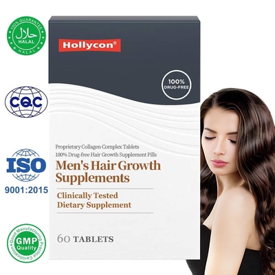 Customized Hair Growth Supplements For Thicker , Fuller Hair With Collagen Complex