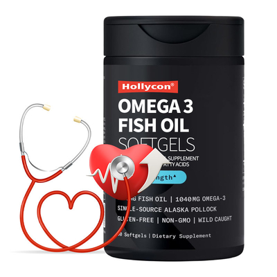 Customized Burpless Omega 3 Fish Oil Softgels Support Cardiovascular Health