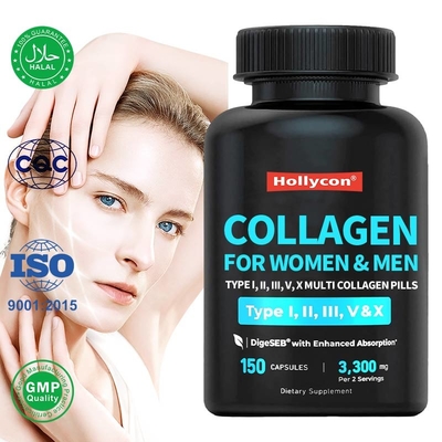 Customized Multi Hydrolyzed Collagen Peptides Hard Capsules For Beauty
