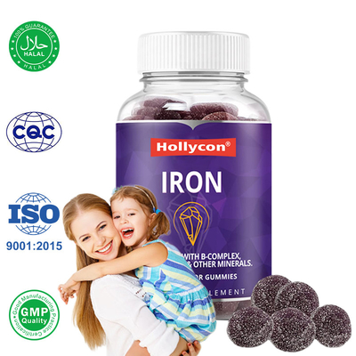 Iron Gummies Supplement For Women and Kids 250mcg Folic Acid Iron Gummies