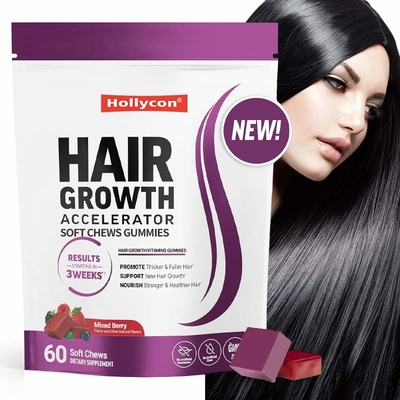 Hair Growth Accelerator Soft Chews Gummies Hair Growth Gummies For Strength Hair