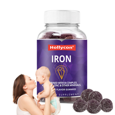 OEM Iron Gummies For Women 250mcg Folic Acid Iron Gummies For Iron Support