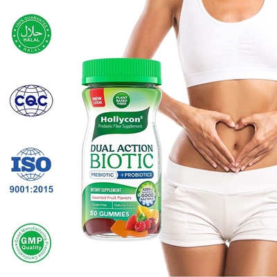 Probiotic Fiber Gummies for Digestive Health and Gut Microbiome Balance