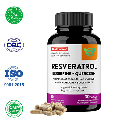 Supplier Trans Resveratrol Supplement Capsules Boosts Overall Wellness
