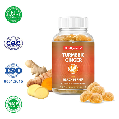 Factory Curcumin Turmeric Gummies For Skin Health and Muscle Support