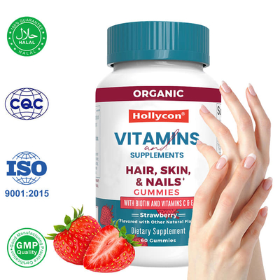 Private Label Vitamin Supplement Biotin Gummies Support Skin Care Nail Strength