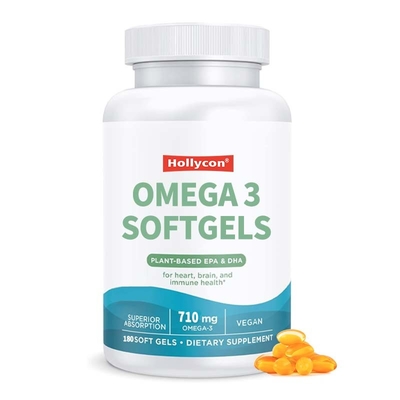 High Quality Omega 3 Supplement Vegan Algae Oil For Heart & Brain Health