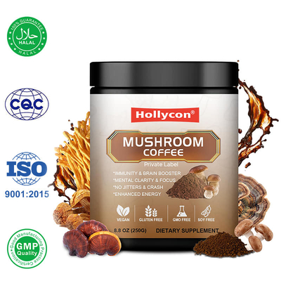 Factory Lions Mane Mushroom Powder Instant Coffee Boost Energy Focus Brain Booster