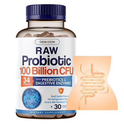 Organic Probiotics Hard Capsules For Strengthen Immune System Organic Prebiotic Complex