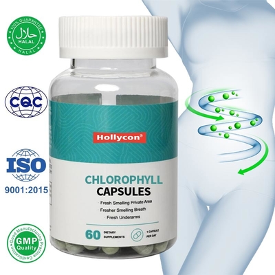 Chlorophyll Hard Capsules For Remove Body Odor Gut Health Skin