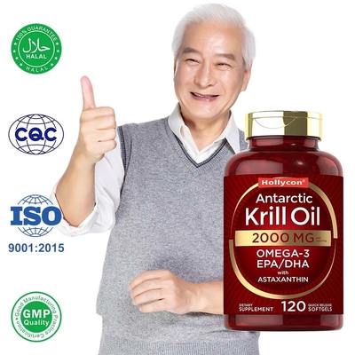 OEM Antarctic Krill Oil Softgels Antioxidant Anti-aging Heart Health Support