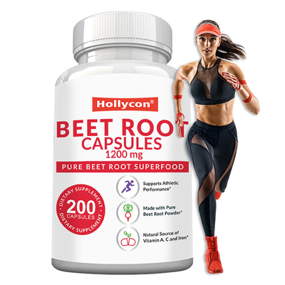 OEM Beet Root Capsules For Supports Blood Pressure 1200mg Beet Root  Powder Capsules