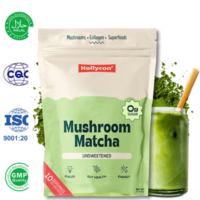 Factory Organic Mushroom Matcha Powder Support Focus Energy Digestion Health