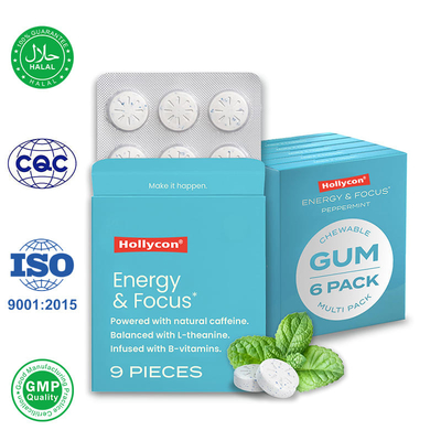 Supplier Caffe Gum L-theanine Vitamin B12 Boost Energy Focus Brain Booster