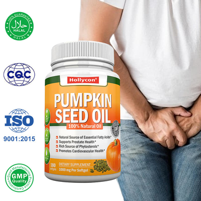 Factory Pumpkin Seed Oil Softgels Hair Prostate Joint Health Omega-3 Essential Fatty Acid Supplement