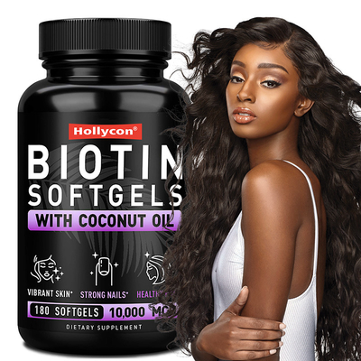 OEM Biotin Softgels For Strong Nails Biotin With Coconut Oil For Hair Biotin Softgels