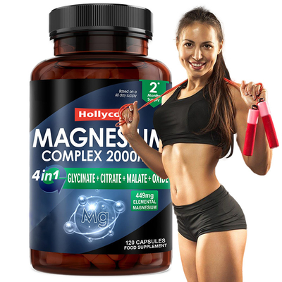 OEM Magnesium Glycinate Complex Capsules For Muscles Support Magnesium Capsules