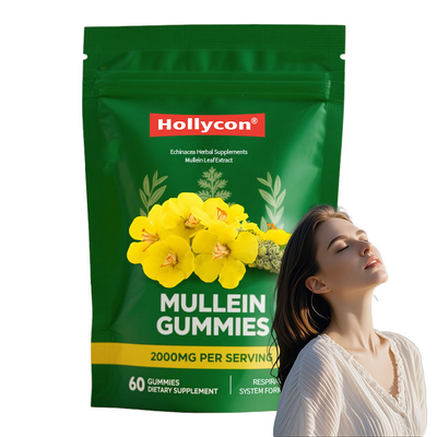 Premium Mullein Leaf Extract For Lungs 2000mg Mullein Gummies Lungs Detox Respiratory Digestive Immune Support