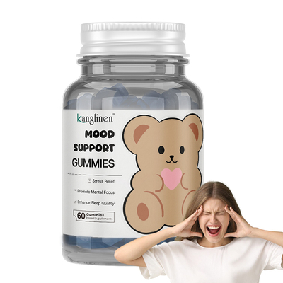 Mood Support Gummies OEM Factory Magnesium Gummies for Adult Stress Relief Promote Mental Focus Enhance Sleep Quality 