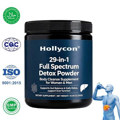 Factory price OEM 29-in-1 Full Body Detox Powder with Milk Thistle | Potent Earthy Taste from Natural Ingredients | Liver & Digestive Support Supplement, custom Formula